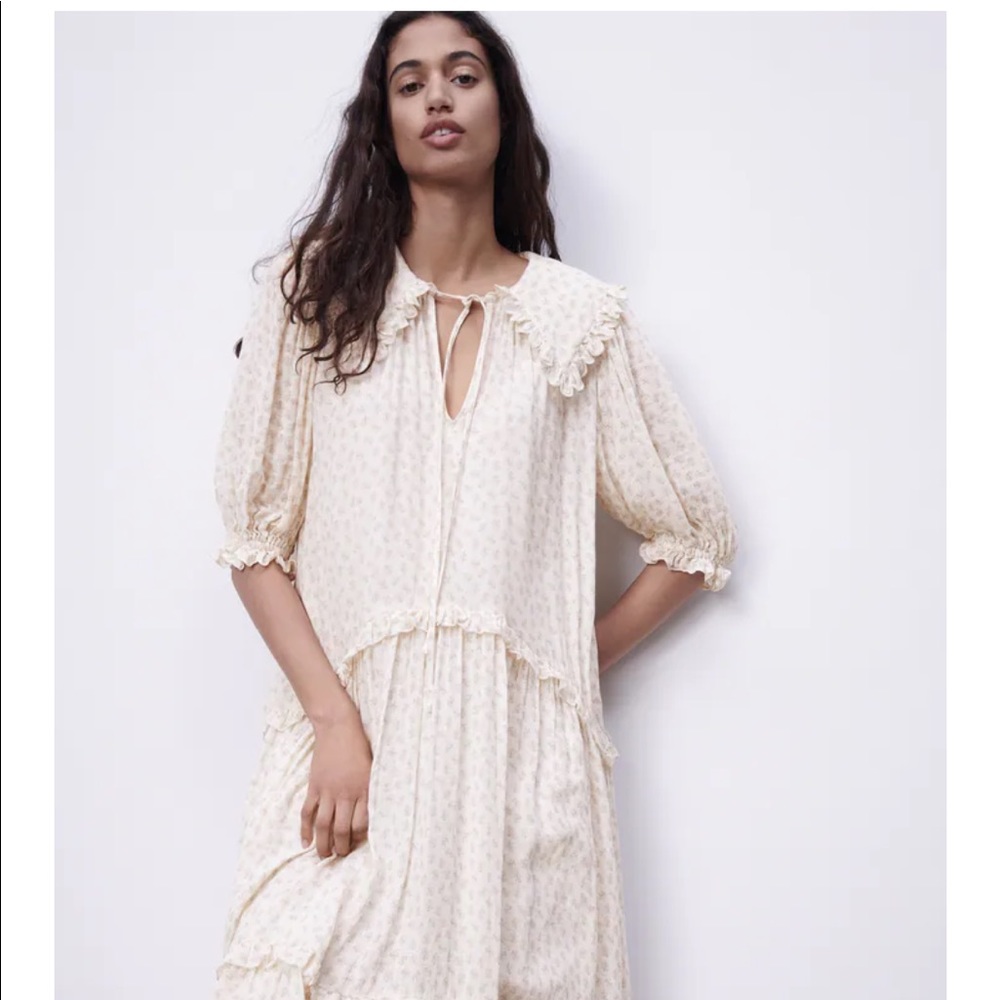 Floral print gauze maxi dress_6